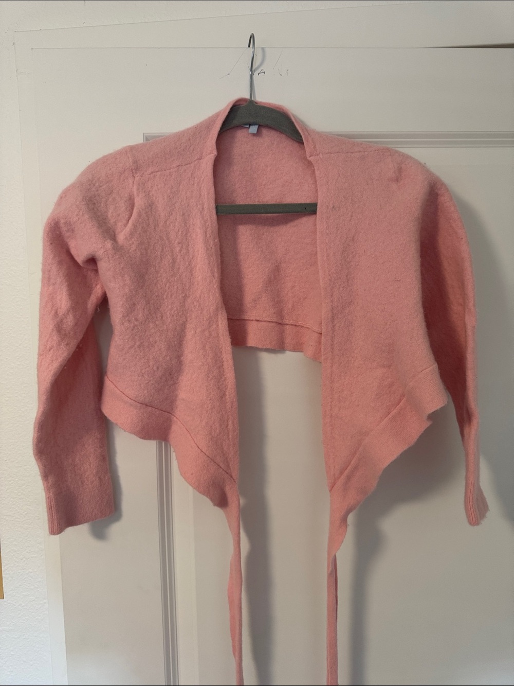 Hill House Blush Pink Open-Front Wrap Cardigan